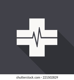 medical pharmacy icon , vector illustration , flat design