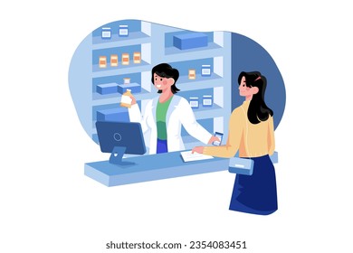 Medical Pharmacy Illustration concept on white background