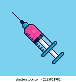 Medical pharmacy injection vector illustration