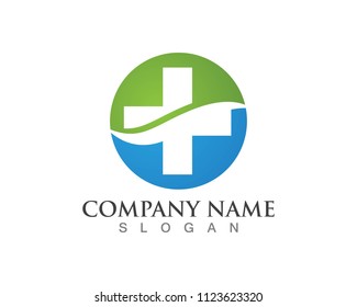 Medical pharmacy logo design template