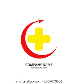 Medical pharmacy logo design template. Modern medical logo design illustrations