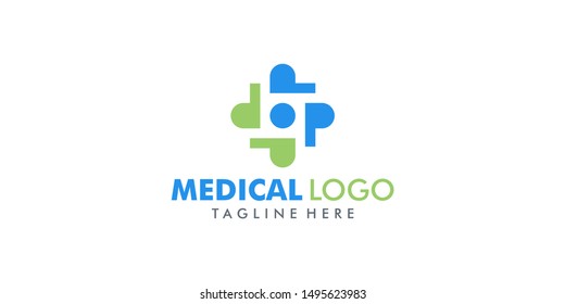 Medical pharmacy logo design template