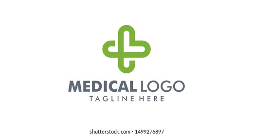 Medical pharmacy logo design template	