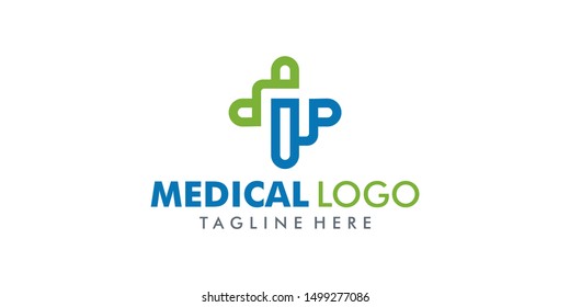Medical pharmacy logo design template	