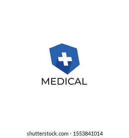 Medical pharmacy logo design template.