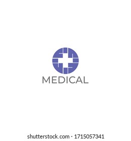 Medical pharmacy logo design template.