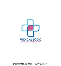 Medical pharmacy logo design template vector.