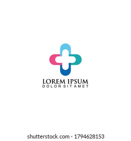 Medical pharmacy logo design template vector.