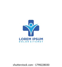 Medical pharmacy logo design template vector.