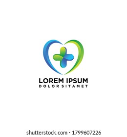 Medical pharmacy logo design template vector.