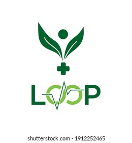 Medical Pharmacy Logo Design Template With Lifeline On Text On White Background Isolation, Logo, Eps 10.