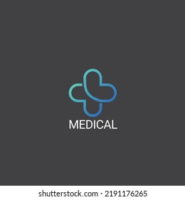 Medical pharmacy logo design template.- vector illustrator