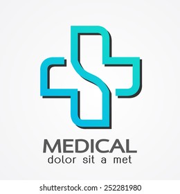 Medical pharmacy logo design template.- vector illustrator 