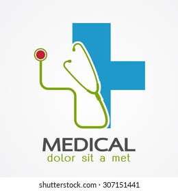 Medical pharmacy logo design template.- vector illustrator 