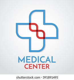 Medical pharmacy logo design template.- vector illustrator 