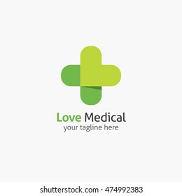 Medical pharmacy logo design template. Vector Illustration Medical center.