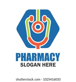 medical, pharmacy logo, emblem and insignia with text space for your slogan / tag line, vector illustration