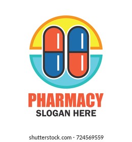 medical, pharmacy logo, emblem and insignia with text space for your slogan / tag line, vector illustration