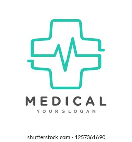 medical and pharmacy logo, healthcare logo and icon
