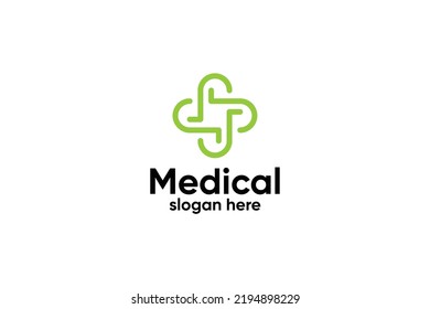 Medical pharmacy logo identity vector design