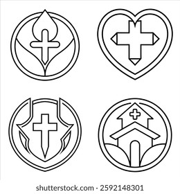 Medical or pharmacy logo vector file set 