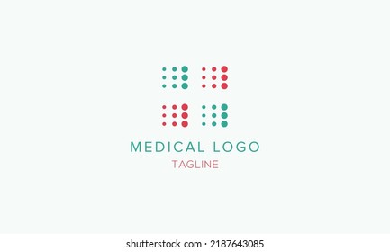 Medical pharmacy minimal logo design vector icon