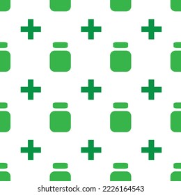 Medizin und Pharmazie Thema Vektorgrafik nahtloses Muster