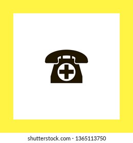 medical phone vector icon. flat design