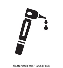 Medical phonetic syringe otoscope icon | Black Vector illustration |