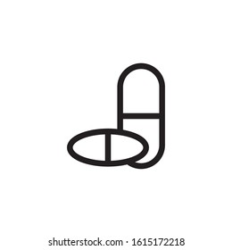 medical pil icon, capsule icon, medicine illustration