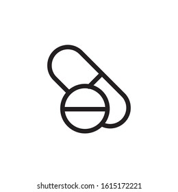 medical pil icon, capsule icon, medicine illustration