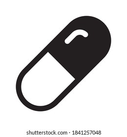 Medical Pil Icon Medicine Illustration, Vector Drugs Sign Symbol on white backgrpound