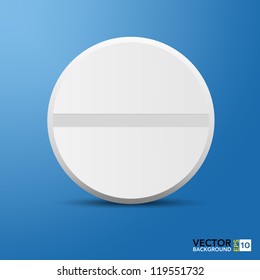 Medical pill 3d tablet.  Illustrator EPS10