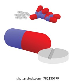 medical pill , capsule, vector