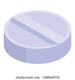 Medical pill icon. Isometric of medical pill vector icon for web design isolated on white background