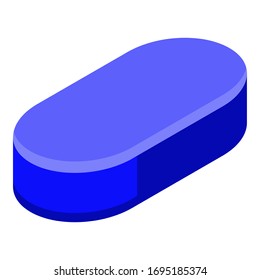 Medical pill icon. Isometric of medical pill vector icon for web design isolated on white background