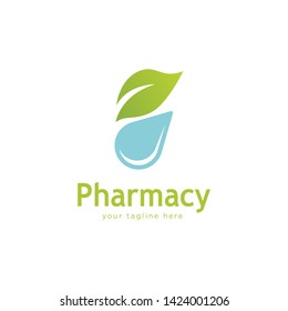 Medical pill logo. Natural Medicine Logo Template