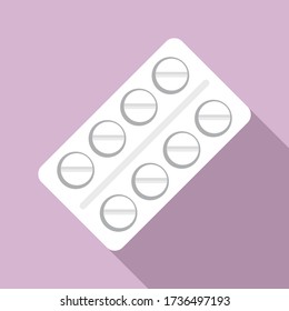 Medical pill package icon. Flat illustration of medical pill package vector icon for web design