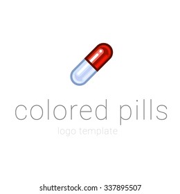 Medical pill sign icon.