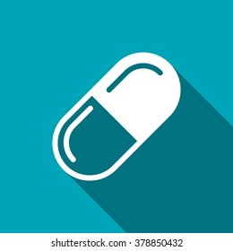 medical pill vector icon