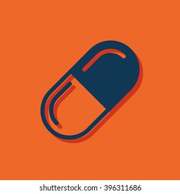 medical pill vector icon