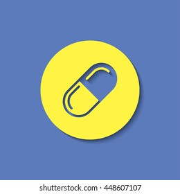 medical pill vector icon