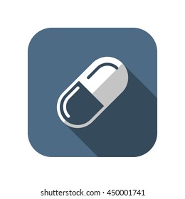 medical pill vector icon
