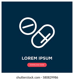 Medical pill vector icon