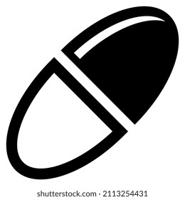 Medical pill vector icon isolated on white background