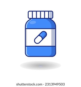 Medical pills bottle free icon vector on trendy design