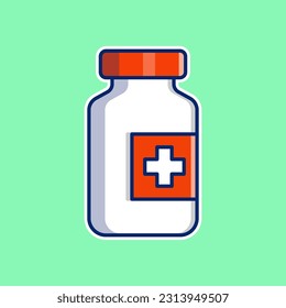 Medical pills bottle free icon vector on trendy design