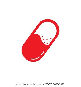 Medical pills, capsule and drug vector web icon isolated on white background