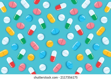 medical pills and capsules pharmacy vector illustration 