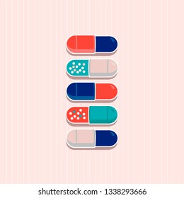 Medical pills. Medical icon. Vector.